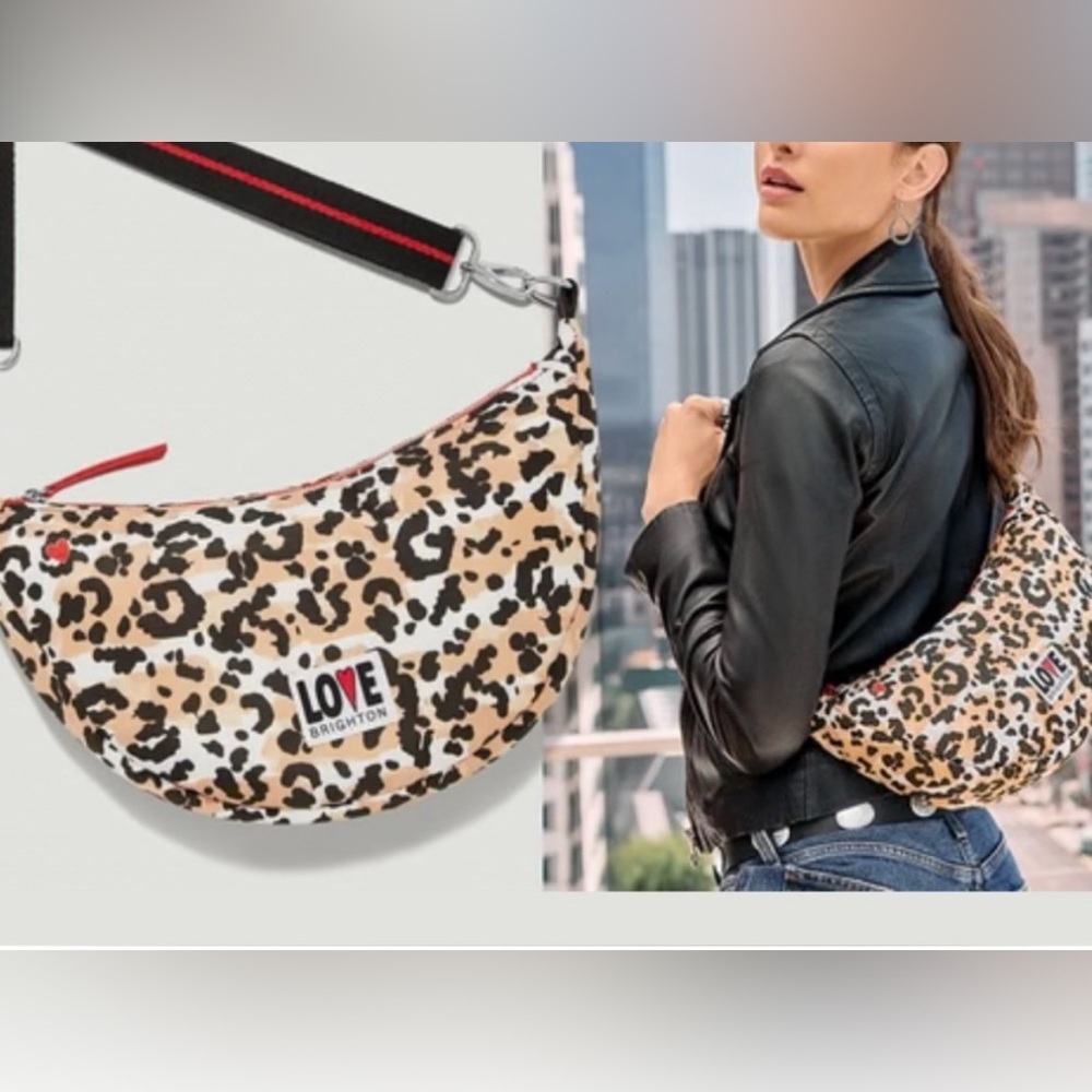 Brighton Leopard Print Spotted Love Swing Bag NWT